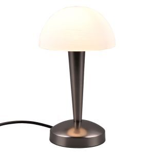 Lampada da tavolo moderna nera, Delila, controllo touch