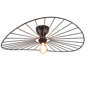 Lampada da soffitto industriale nera, Dejan