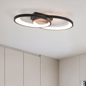 Plafoniera moderna nera, Ersan, 25W, 3000K LED