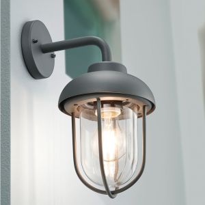 Lampada da esterno industriale antracite, Trevor, IP44