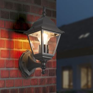 Lampada da esterno classica nera, Lavina, IP44