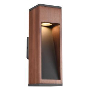 Lampada da esterno in legno marrone, Tiziana, IP44