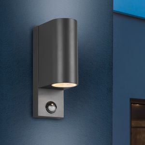 Applique da esterno con sensore di movimento moderna antracite, Laurien, IP44