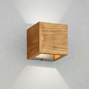 Lampada da parete up down in legno marrone, Deka, 4W, 3000K LED