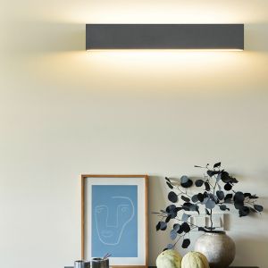 Lampada da parete up down moderna antracite, Coscon, 9W, 3000K LED