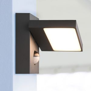 Applique da esterno con sensore di movimento moderna antracite, Tabita, 8W, 3000K LED, IP54