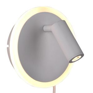 Applique da parete moderna bianca, Sirias, 5W, 3000K LED, con interruttore