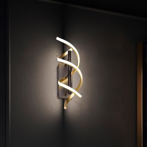 Applique da parete design in ottone, Sylvian, 22W, bianco regolabile tra caldo e freddo LED, dimmer in 3 fasi