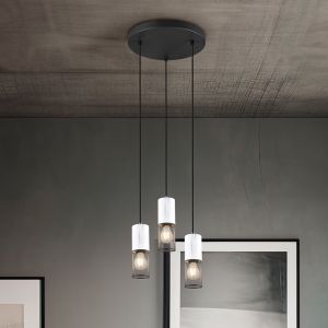 Lampada a sospensione vintage nera, Marjet