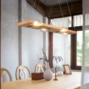 Lampada a sospensione in legno marrone, Dyonne