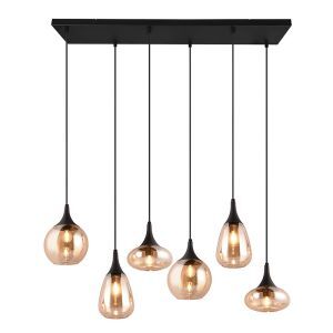 Lampada a sospensione design ambrata, Sybren