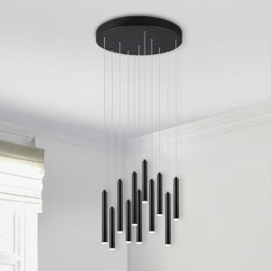 Lampada a sospensione moderna nera, Jessamy, 2,5W, 3000K LED