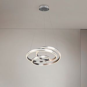 Lampada a sospensione moderna in nichel, Elyse, 60W, colore regolabile LED