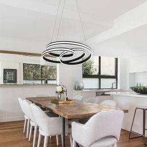 Lampada a sospensione moderna nera, Elyse, 60W, colore regolabile LED