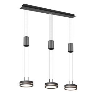 Lampada a sospensione moderna antracite, Marjon, 9W, 3000K LED