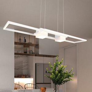 Lampada a sospensione design bianca, Sohaib, 37W, bianco regolabile tra caldo e freddo LED, dimmer in 3 fasi