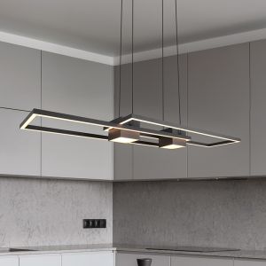 Lampada a sospensione design nera, Sohaib, 37W, bianco regolabile tra caldo e freddo LED, dimmer in 3 fasi