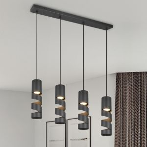 Lampada a sospensione design nera, Marouan