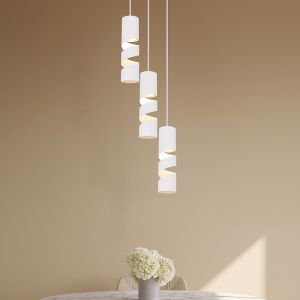 Lampada a sospensione design bianca, Marouan