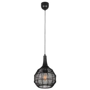 Lampada a sospensione rustica nera, Rins