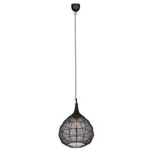 Lampada a sospensione rustica nera, Rins