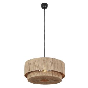 Lampada a sospensione per tavolo da pranzo rustica beige, Rinus