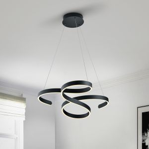 Lampada a sospensione moderna antracite, Davu, 52W, 3000K LED