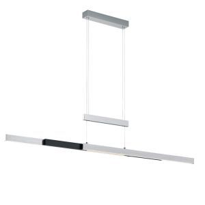 Lampada a sospensione per tavolo da pranzo moderna cromata, Jessey, 45W, bianco regolabile tra caldo e freddo LED