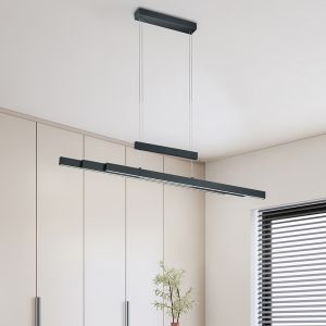 Lampada a sospensione moderna nera, Jessey, 42W, bianco regolabile tra caldo e freddo LED, controllo touch