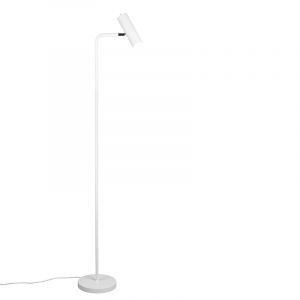 Lampada da terra moderna bianca, Kaso, con interruttore