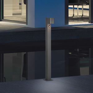 Lampione da giardino con sensore di movimento moderno antracite, Laurien, IP44