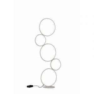 Lampada da terra moderna bianca, Robon, 36W, 3000K LED, con interruttore