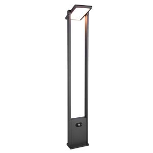 Lampione da giardino solare moderno antracite, Maku, 5W, white switch LED, IP65