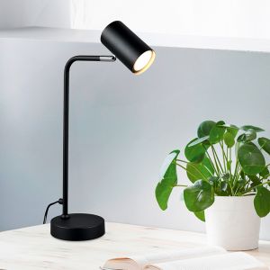 Lampada da tavolo moderna nera, Kaso, con interruttore