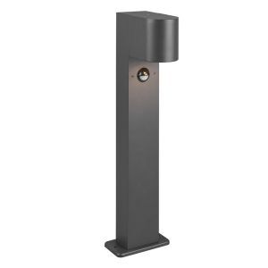Lampione da giardino con sensore di movimento moderno antracite, Laurien, IP44