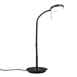 Lampada da tavolo moderna nera, Bilge, 12W, colore regolabile LED, con interruttore