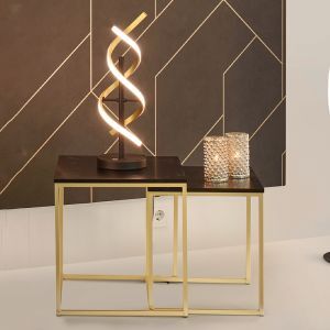 Lampada da tavolo design in ottone, Sylvian, 20W, bianco regolabile tra caldo e freddo LED, controllo touch