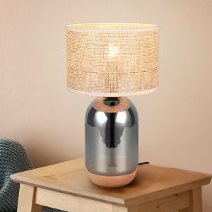 Lampada da tavolo rustica cromata, Madui