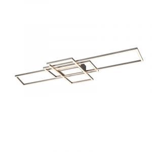 Plafoniera moderna in nichel, Retan, 60W, bianco regolabile tra caldo e freddo LED, con telecomando