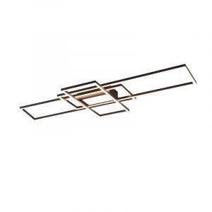Plafoniera moderna antracite, Retan, 60W, bianco regolabile tra caldo e freddo LED, con telecomando