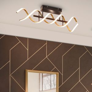 Lampada da soffitto design in ottone, Sylvian, 41W, bianco regolabile tra caldo e freddo LED, dimmer in 3 fasi