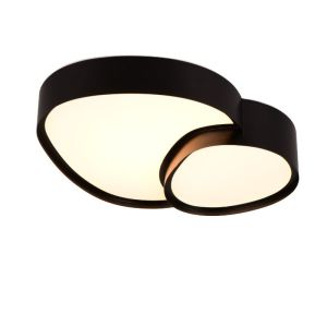Lampada da soffitto nera metallo, Merwin, 21W, bianco regolabile tra caldo e freddo LED, con telecomando