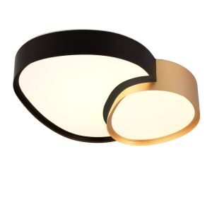 Lampada da soffitto dorata metallo, Merwin, 21W, bianco regolabile tra caldo e freddo LED, con telecomando