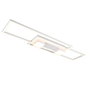 Plafoniera design bianca, Sohaib, 37W, bianco regolabile tra caldo e freddo LED, dimmer in 3 fasi