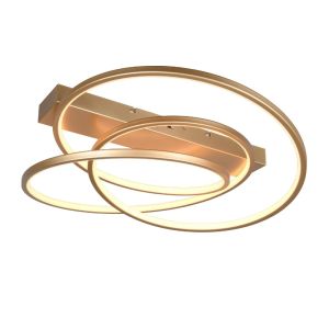 Plafoniera design dorata, Teodore, 34W, white switch LED, dimmer in 3 fasi