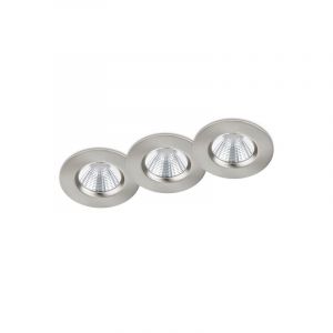 Faretto da incasso per bagno moderno in nichel, Iman, 5W, 3000K LED, IP65
