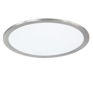 Plafoniera moderna in nichel, Jamilia, 15W, RGBW LED, con telecomando