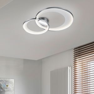 Plafoniera moderna cromata, Kendi, 29W, 3000K LED