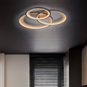 Plafoniera moderna nera, Kendi, 36W, 3000K LED