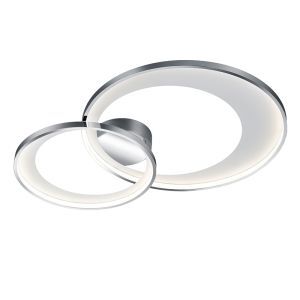 Plafoniera moderna cromata, Kendi, 36W, 3000K LED